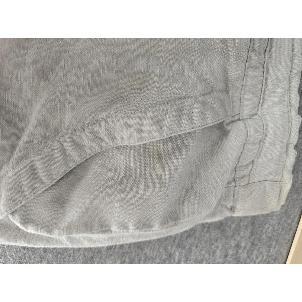 Perry Ellis Linen Blend Cargo Pant Men's 42x24 Beige Straight Leg Lightwght Flaw